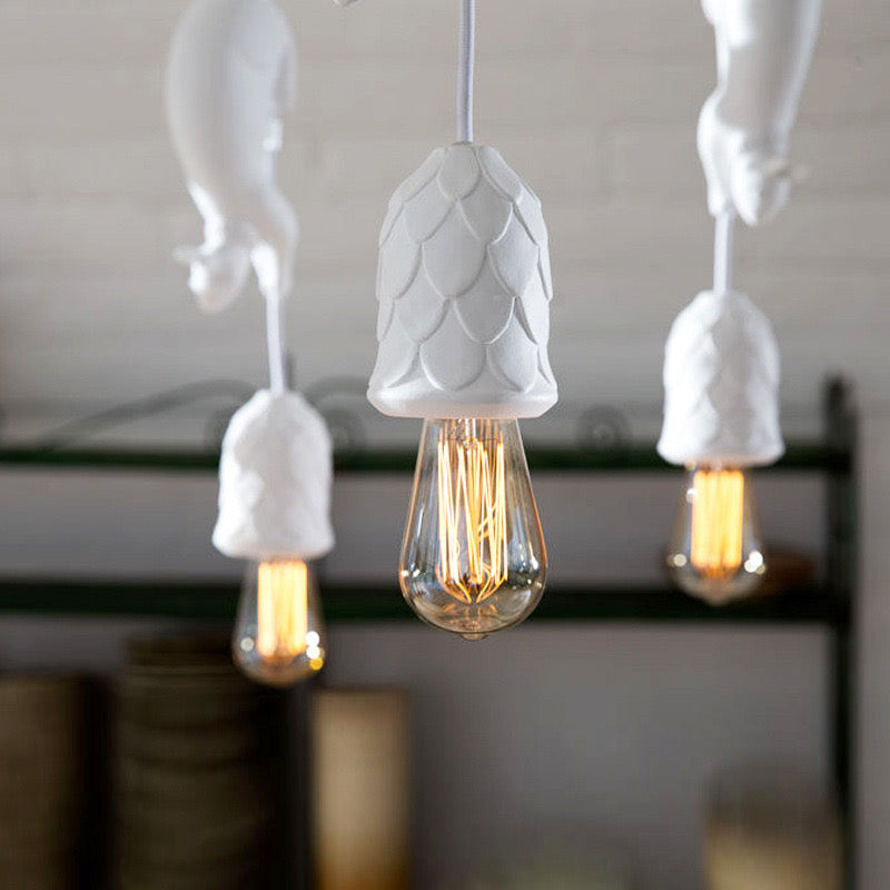Jamolile Pendant Light Squirrel/Pinecone Modern, Resin, Restaurant