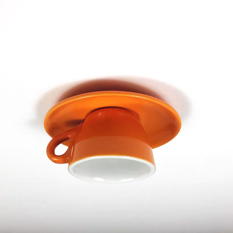 Rulenero Modern Coffee Cups Ceramic Flush Ceiling Lighting