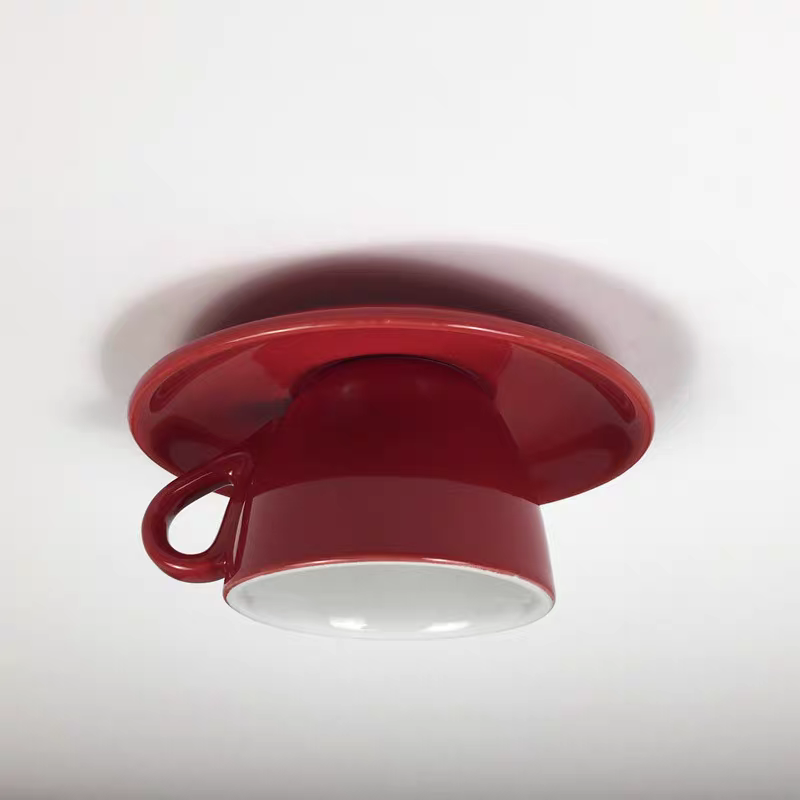 Rulenero Modern Coffee Cups Ceramic Flush Ceiling Lighting