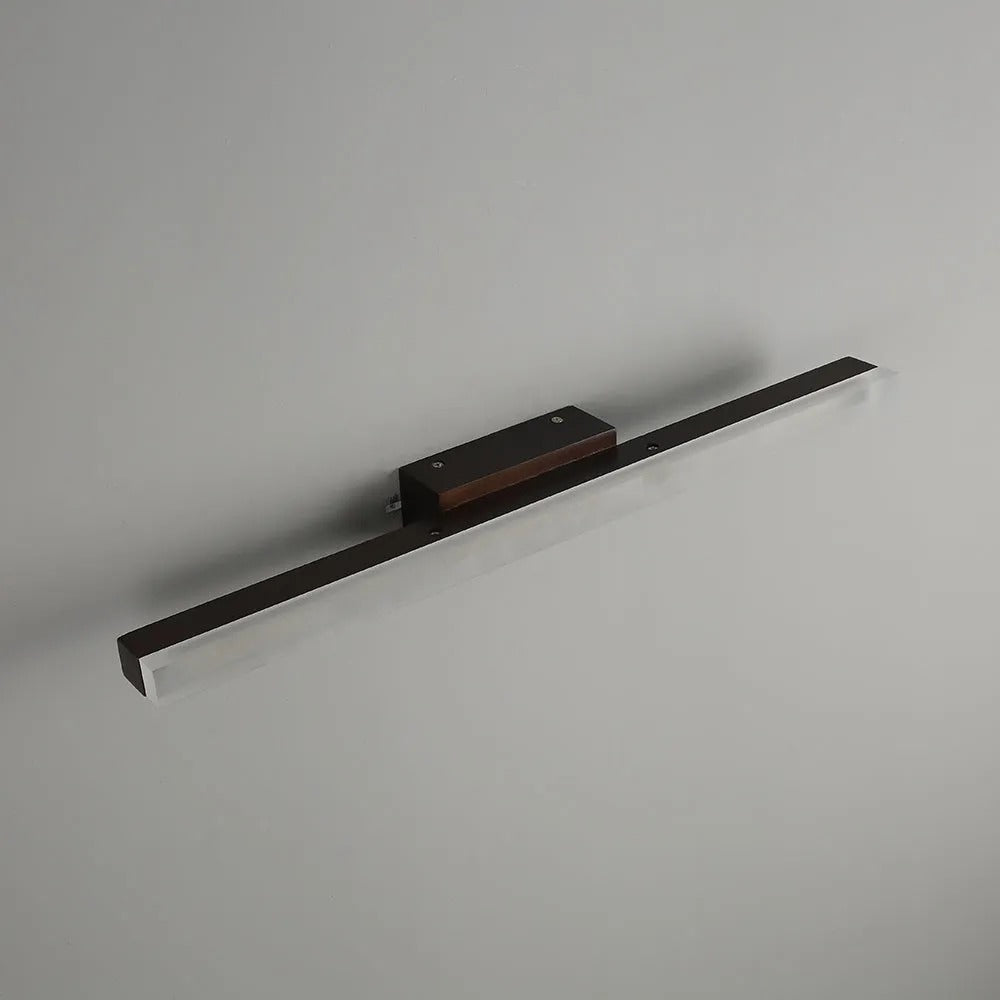 Wokedid Modern Minimalist Linear Wooden Wall Lamp, Wood/Walnut