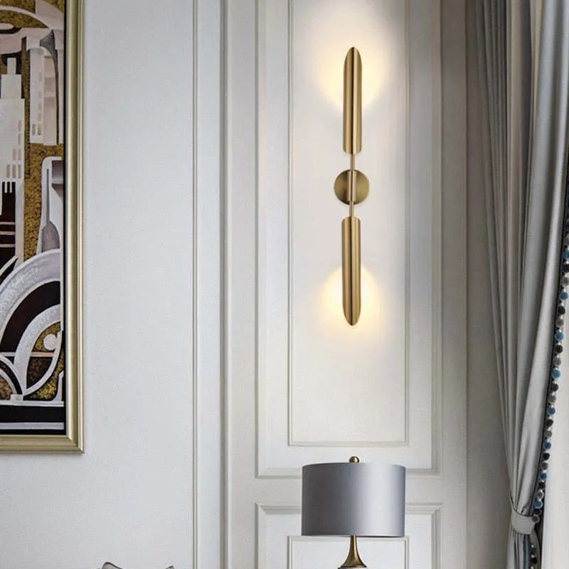 Zorva Wall Lamp Luxury Double-head Golden Scabbard-Neutral Decor