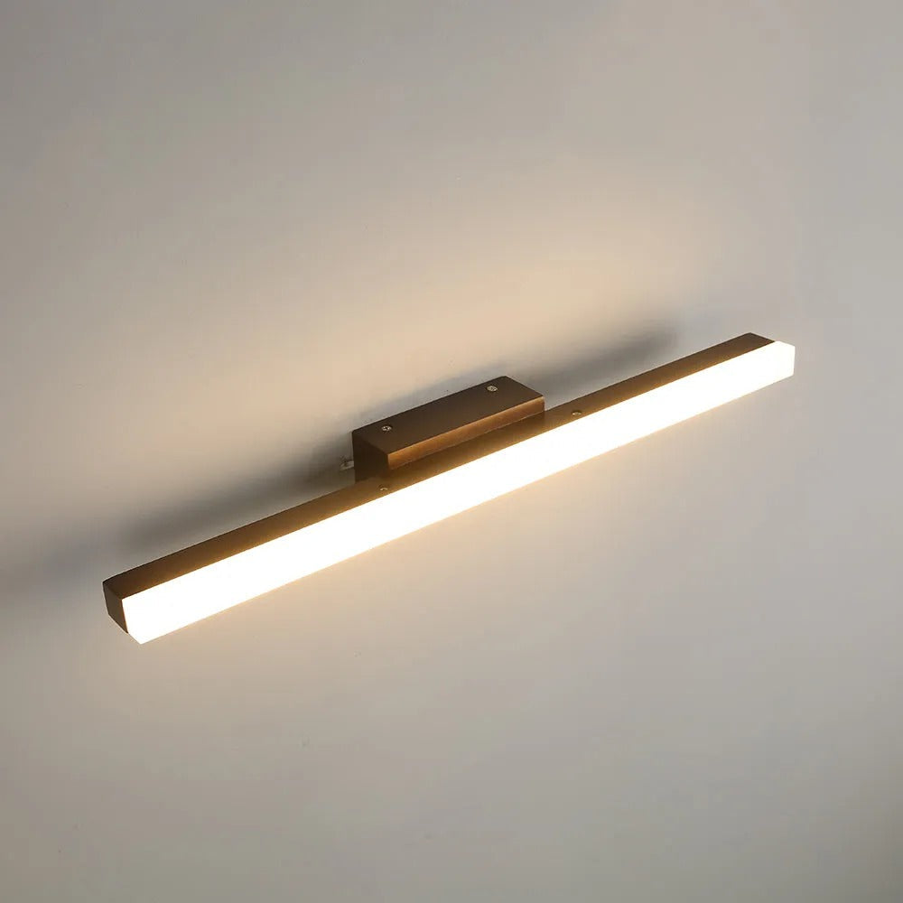 Wokedid Modern Minimalist Linear Wooden Wall Lamp, Wood/Walnut