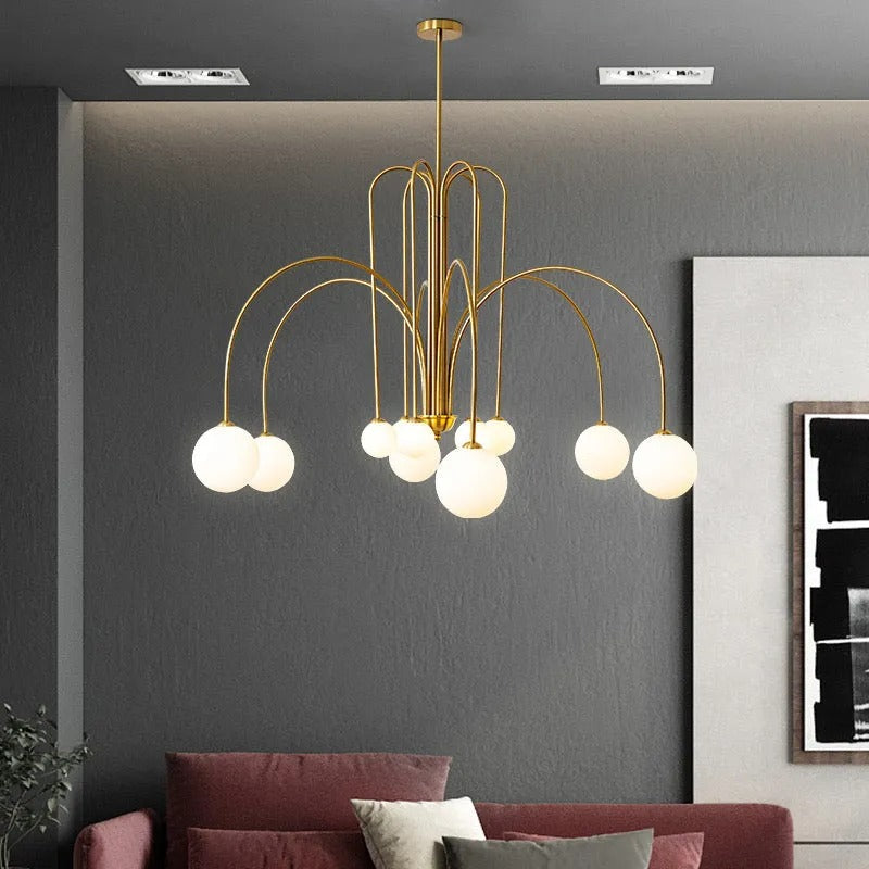Arvyn Pendant Light Double Layer Glass Bubble-Neutral Decor