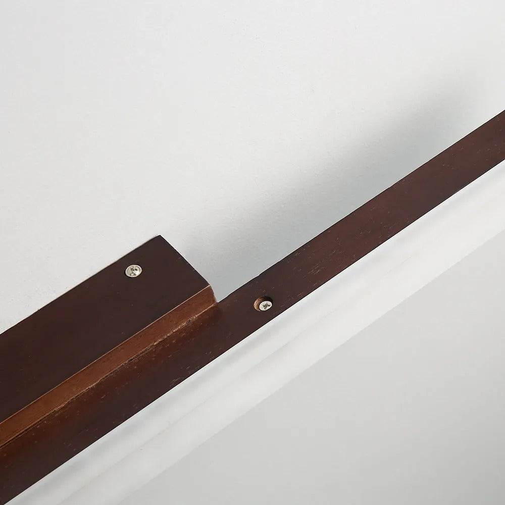Wokedid Modern Minimalist Linear Wooden Wall Lamp, Wood/Walnut