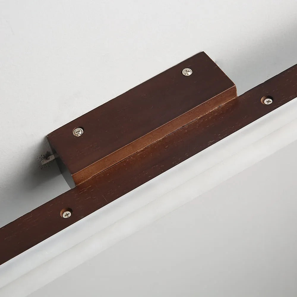 Wokedid Modern Minimalist Linear Wooden Wall Lamp, Wood/Walnut