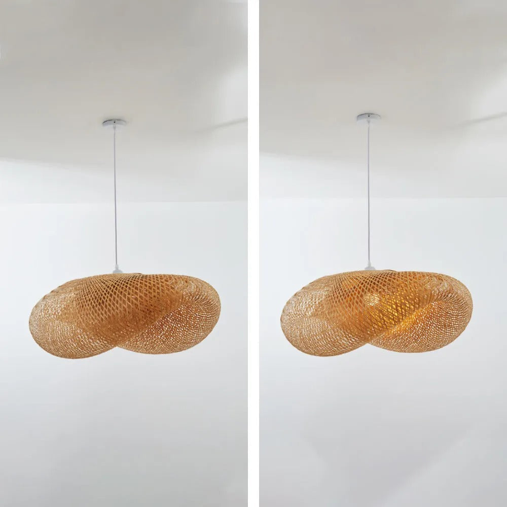 Veltrix Pendant Light Natural Kitchen Island Bamboo-Neutral Decor