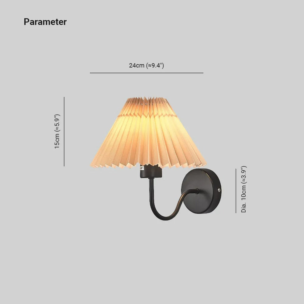 Bunupom Nordic Vintage Indoor Wall Lamp Brass/Black Metal Bedroom