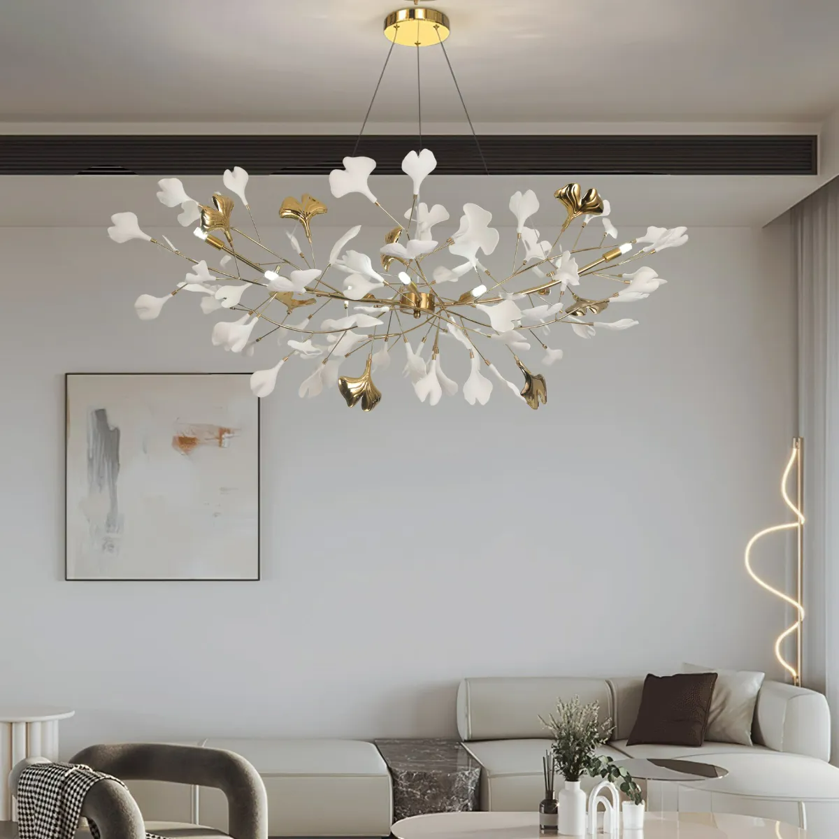 Fipomod Luxury Chandelier Ceramics Living Room U arc shape