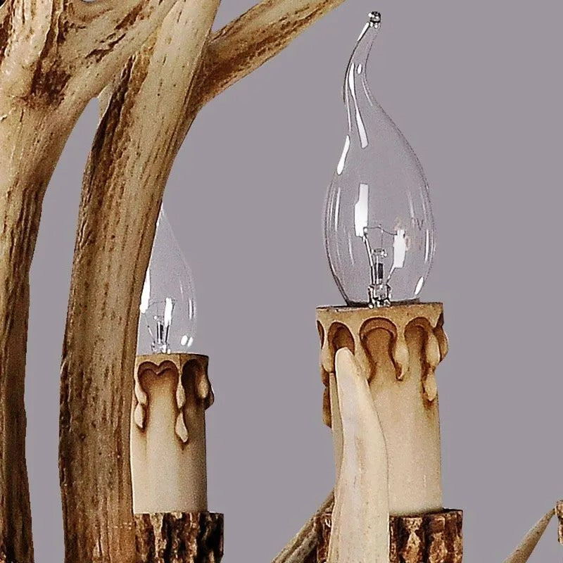Epoch Retro Deer Horn Resin Chandelier Living Room
