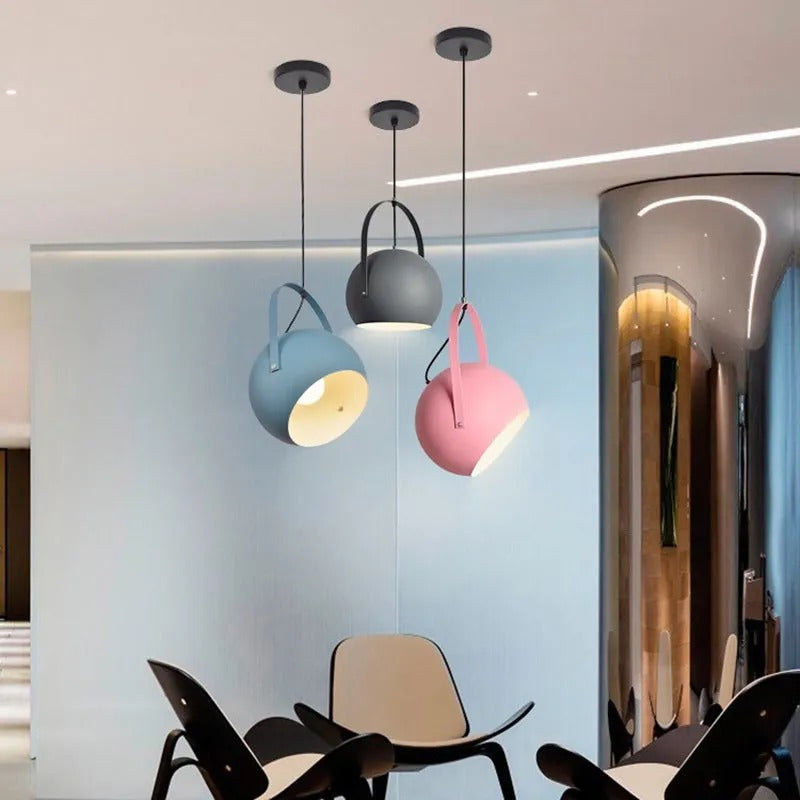 Gukugod Colorful Art Deco Pendant Light, Spherical, Bedroom