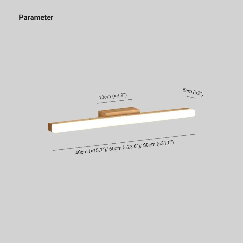 Wokedid Modern Minimalist Linear Wooden Wall Lamp, Wood/Walnut