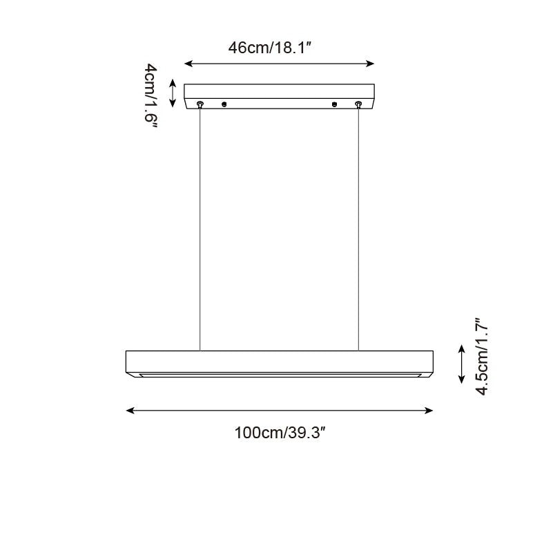 Lyven Minimalist Travertine Linear Pendant Light
