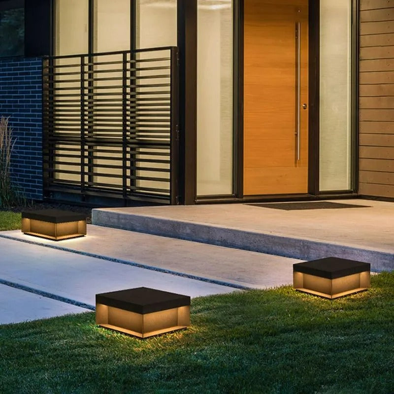 Lenovae Post Lamps Outdoor Modern Square Solar-Neutral Decor