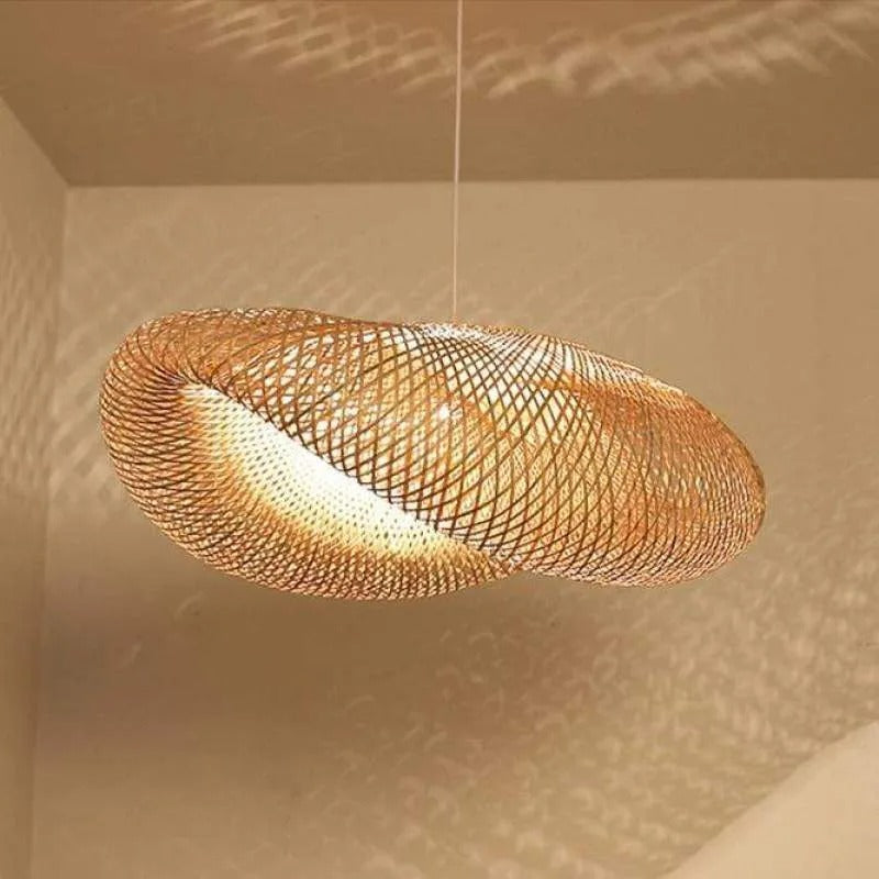 Veltrix Pendant Light Natural Kitchen Island Bamboo-Neutral Decor