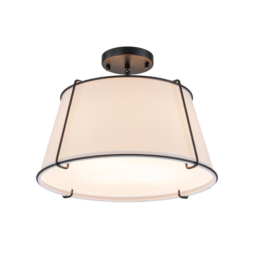Vesina Linen Semi Flush Mount Ceiling Light