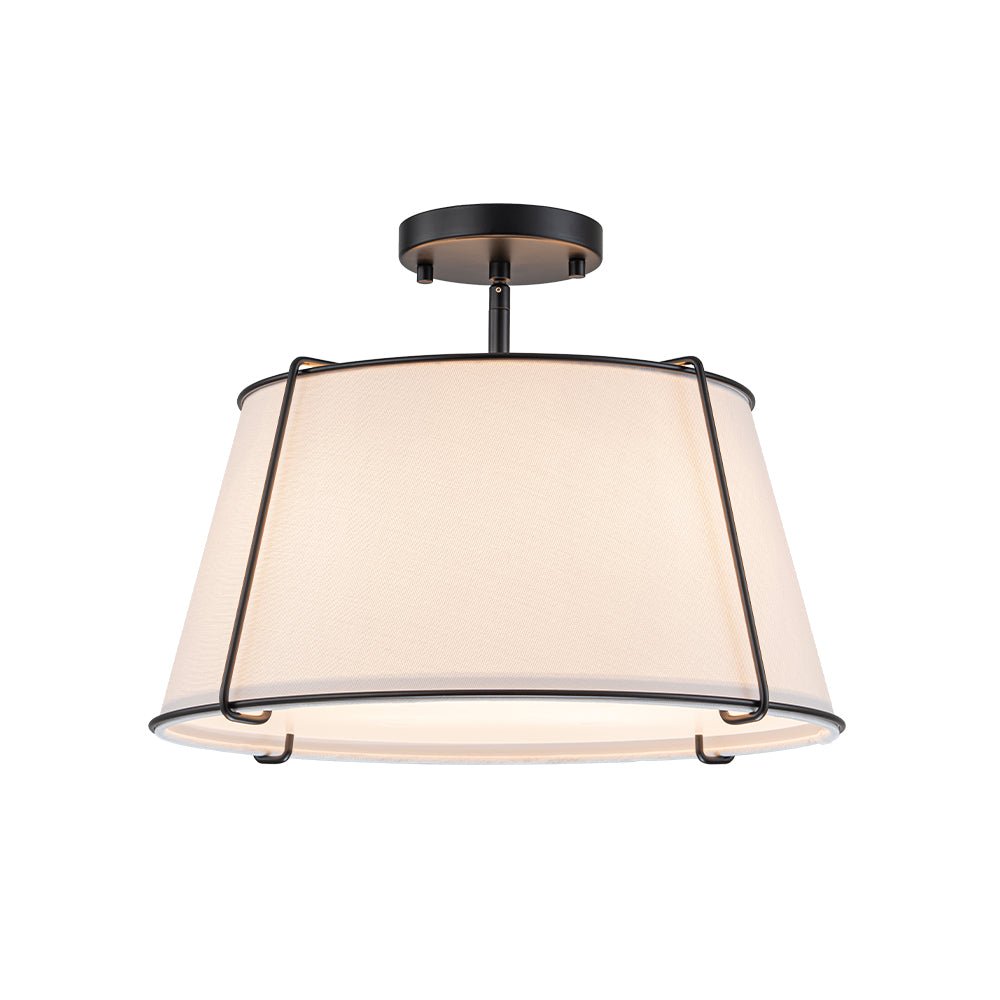 Vesina Linen Semi Flush Mount Ceiling Light