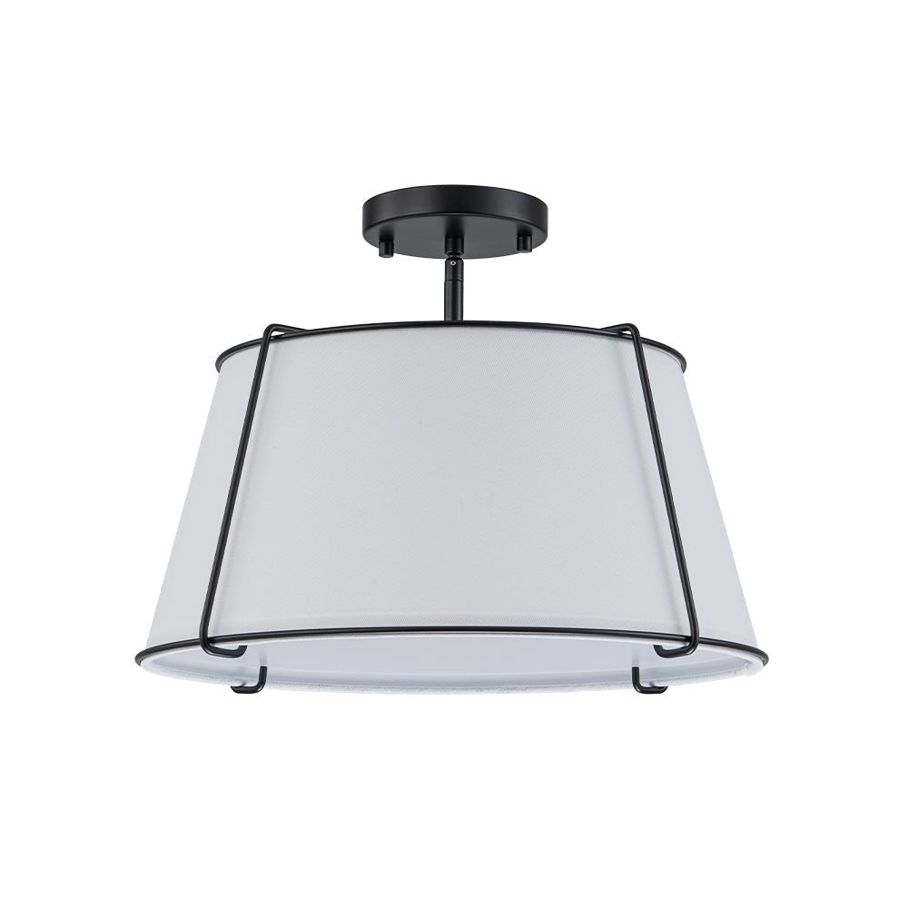 Vesina Linen Semi Flush Mount Ceiling Light