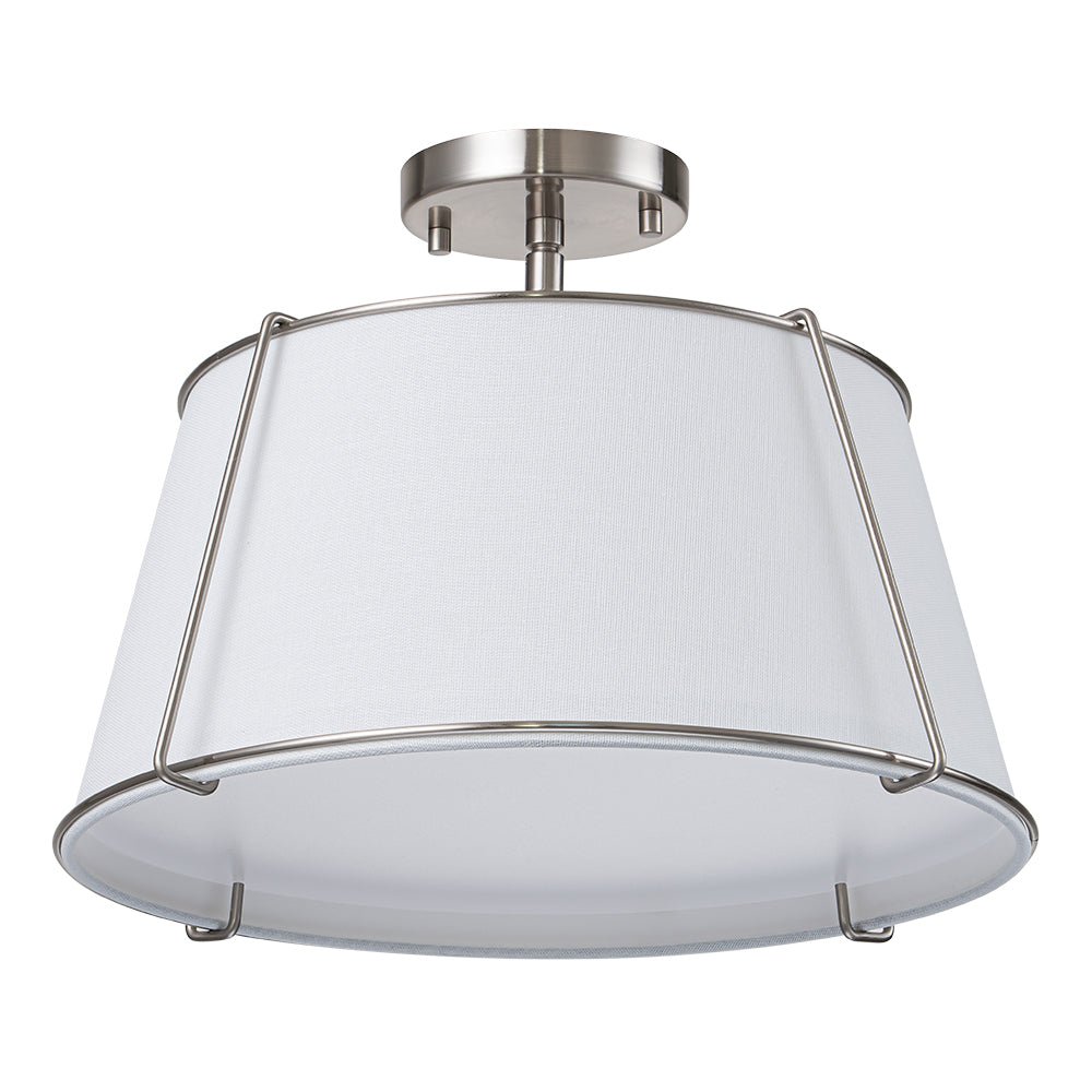 Vesina Linen Semi Flush Mount Ceiling Light