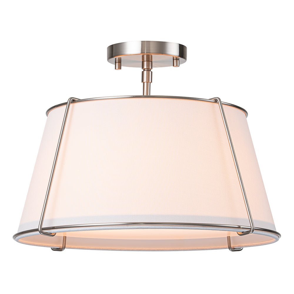Vesina Linen Semi Flush Mount Ceiling Light