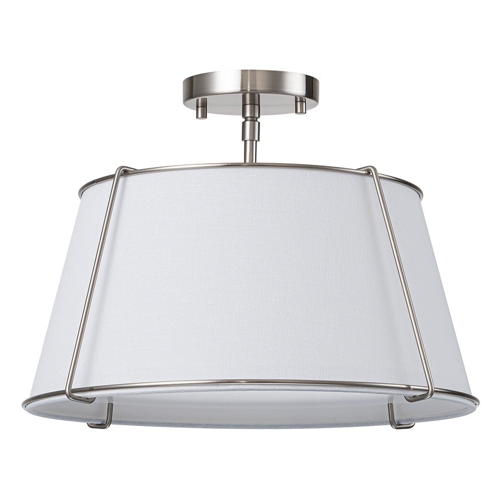 Vesina Linen Semi Flush Mount Ceiling Light