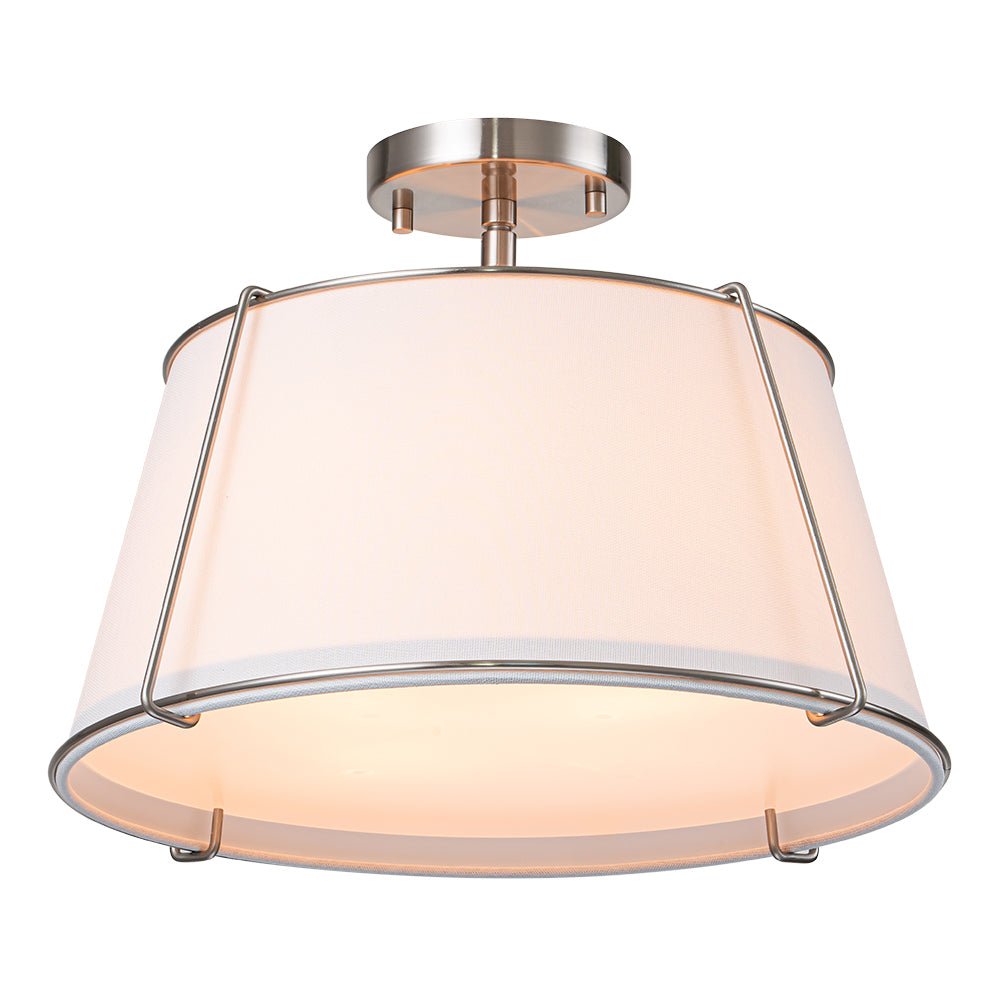 Vesina Linen Semi Flush Mount Ceiling Light