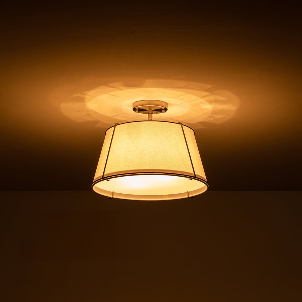 Vesina Linen Semi Flush Mount Ceiling Light