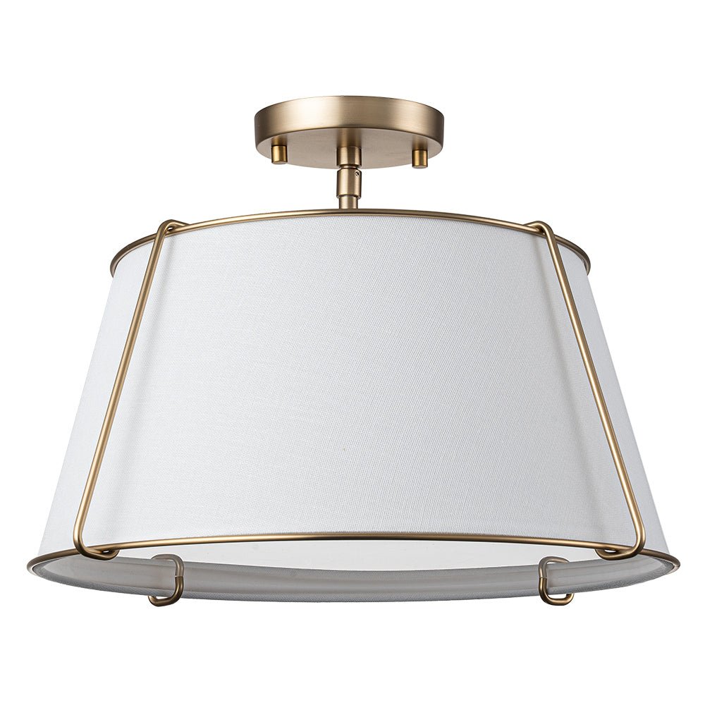 Vesina Linen Semi Flush Mount Ceiling Light