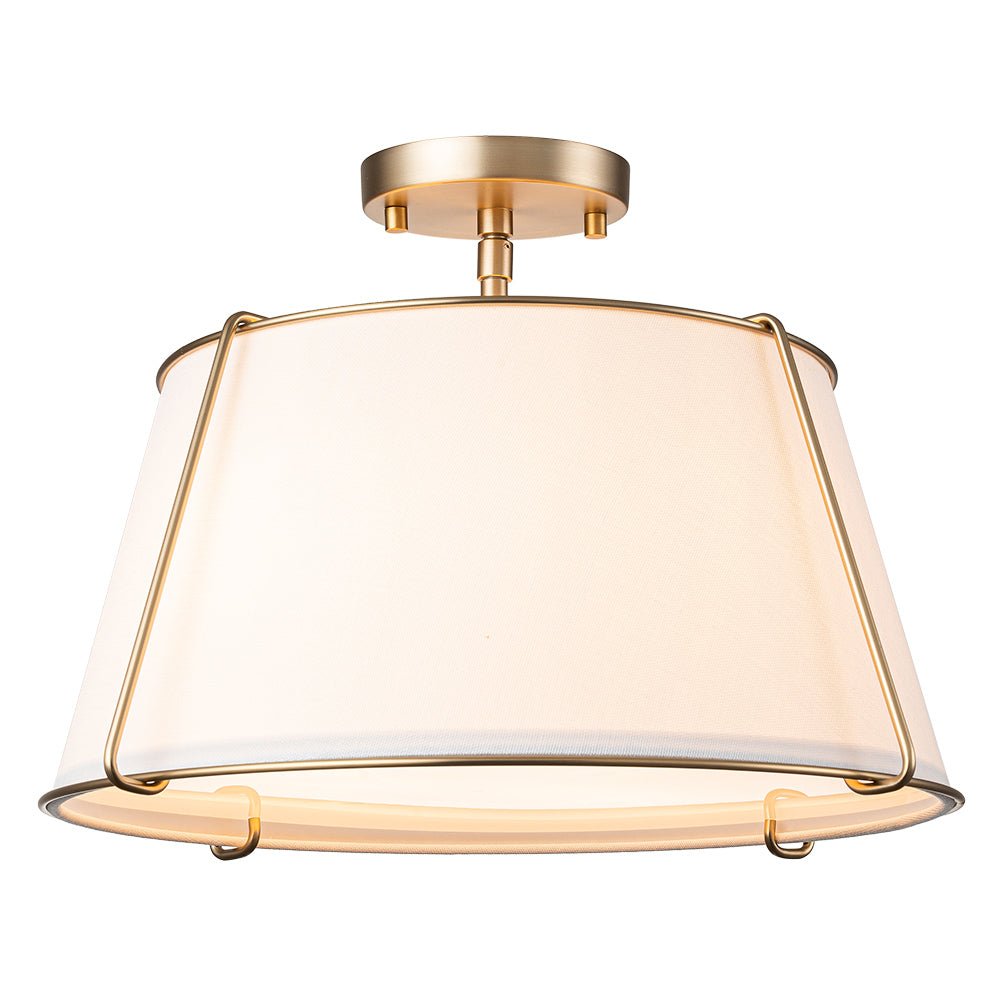 Vesina Linen Semi Flush Mount Ceiling Light