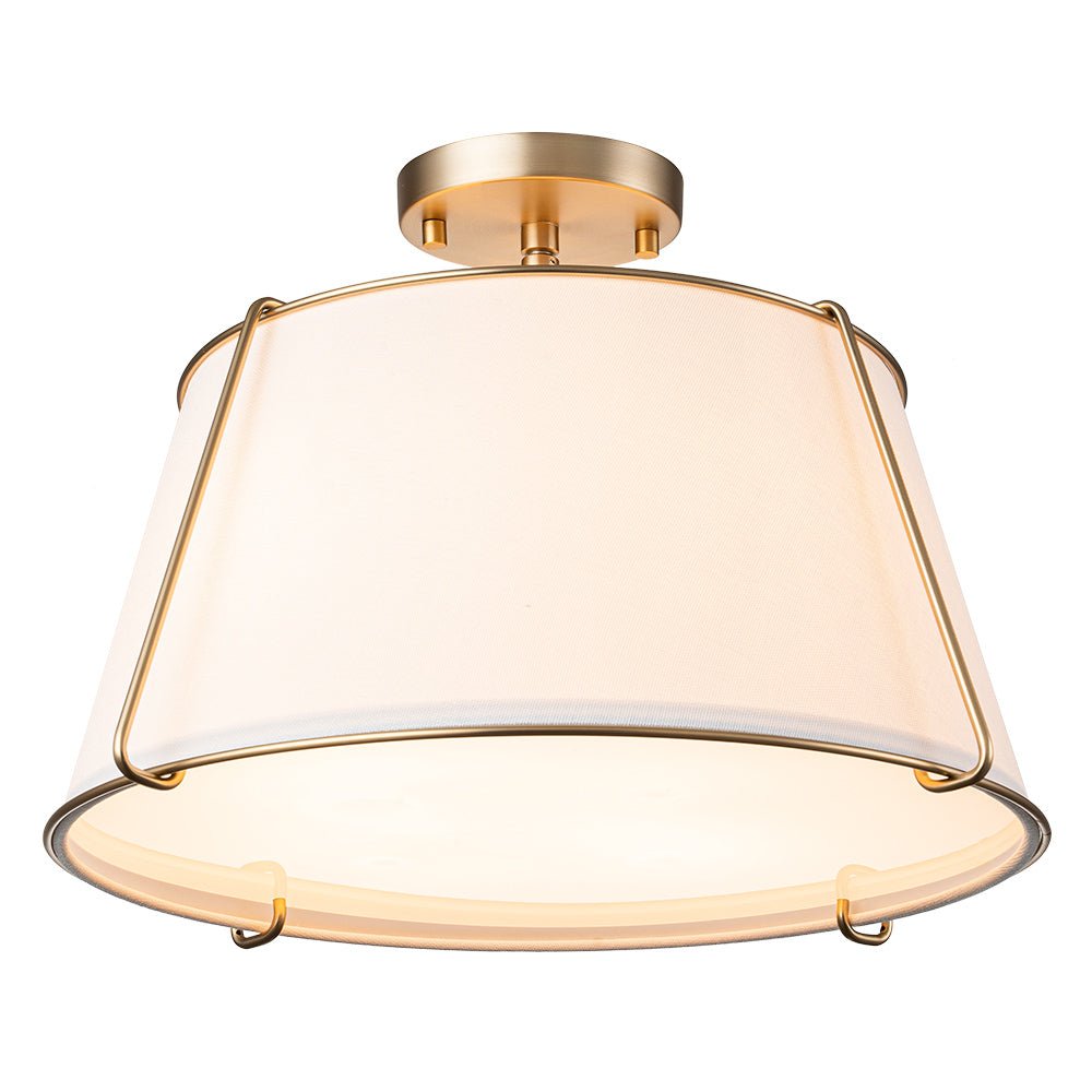 Vesina Linen Semi Flush Mount Ceiling Light