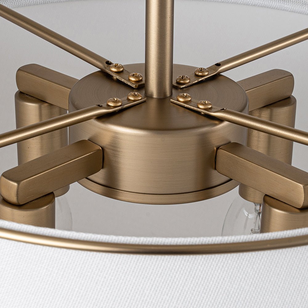 Vesina Linen Semi Flush Mount Ceiling Light