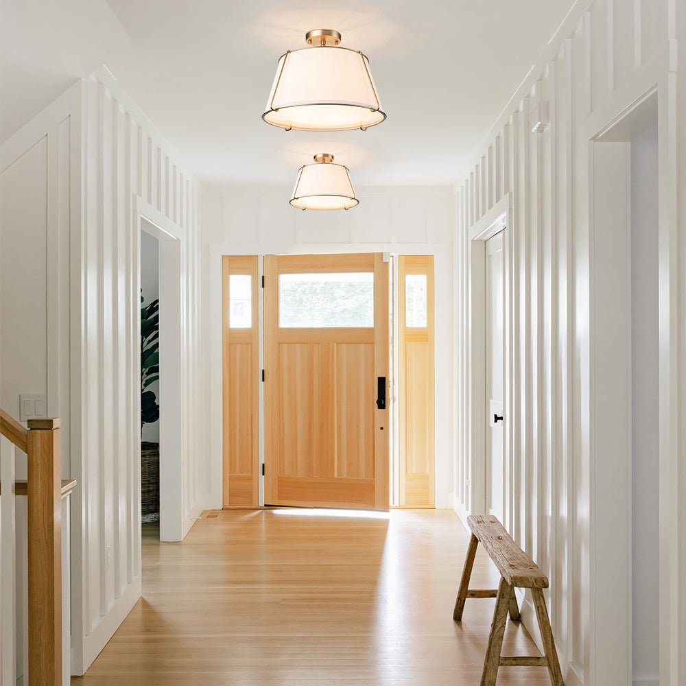 Vesina Linen Semi Flush Mount Ceiling Light