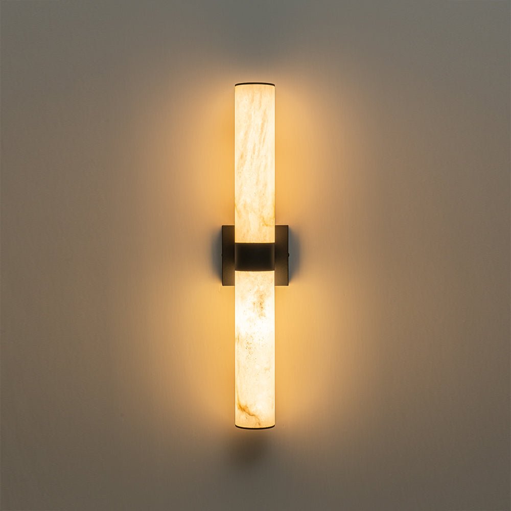 Glitre LED Linear Alabaster Bathroom Wall Sconce