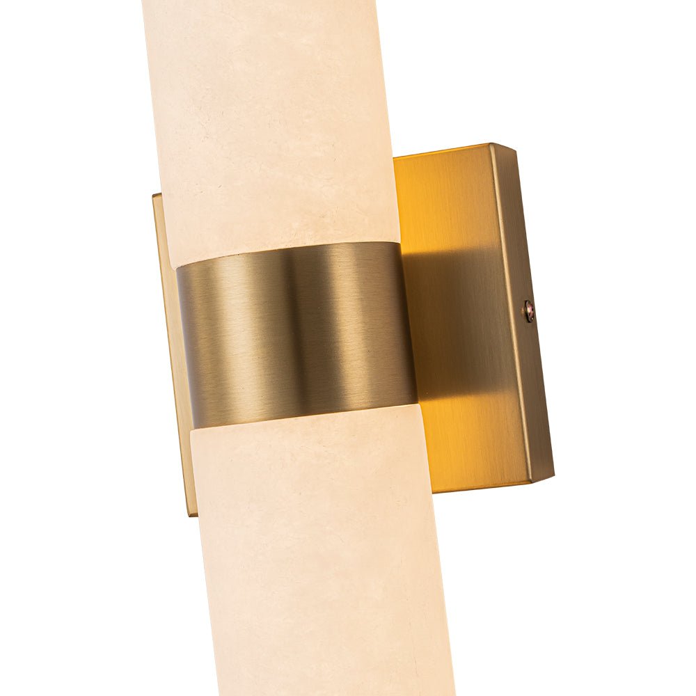 Glitre LED Linear Alabaster Bathroom Wall Sconce