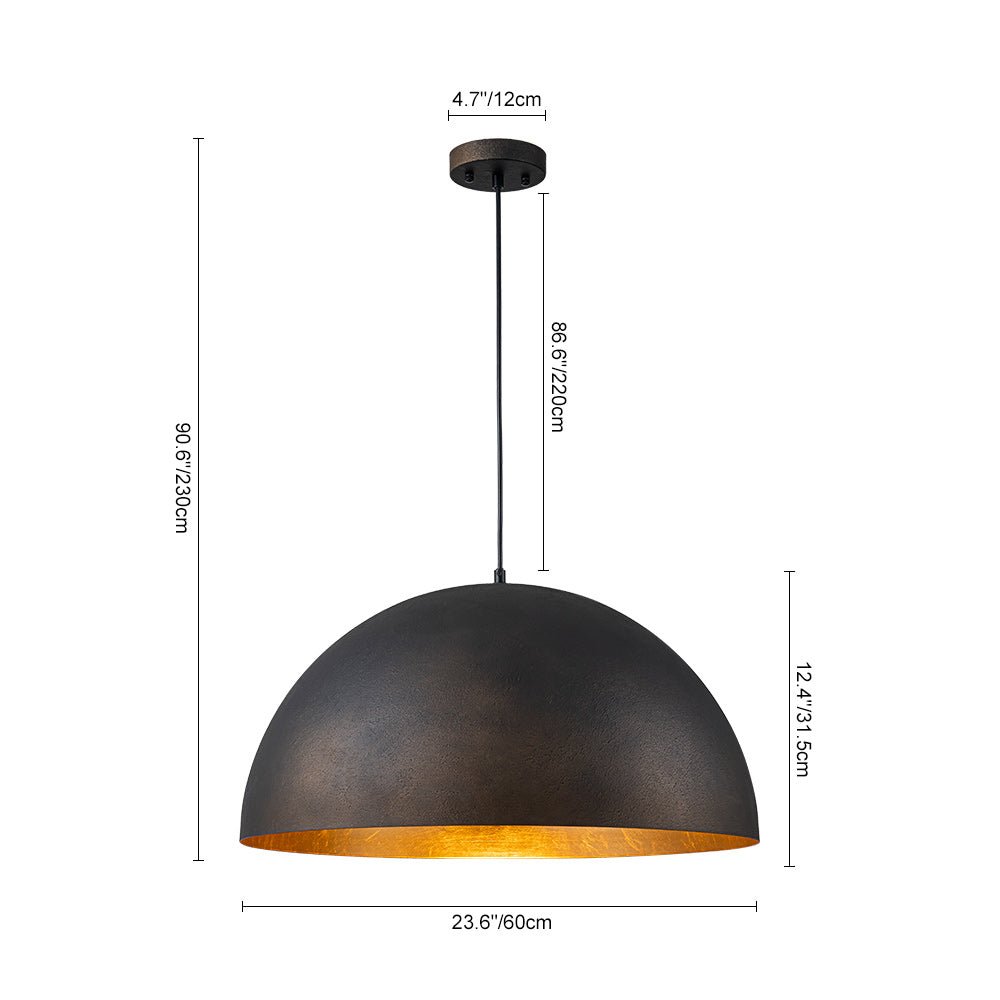 Lunari Industrial Dome Pendant Light