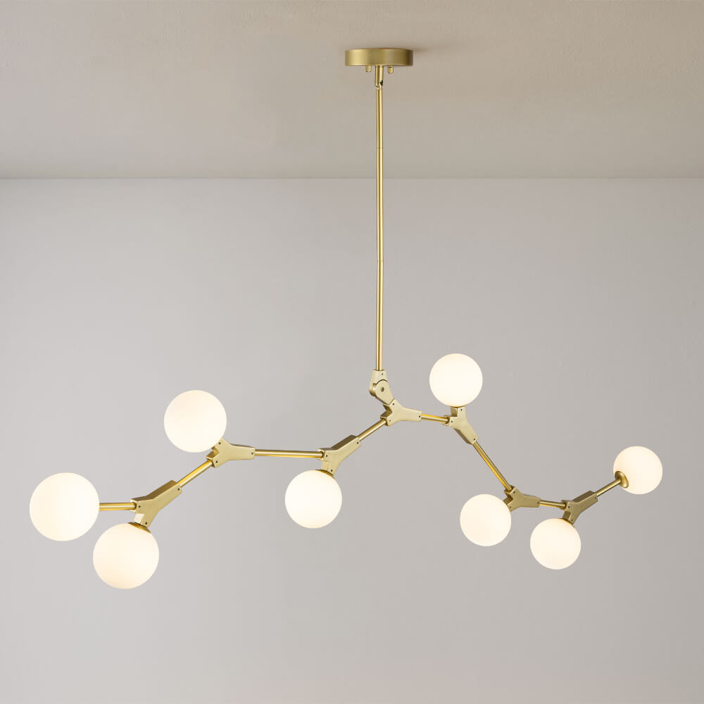 Nivero Linear Bubble Glass Chandelier