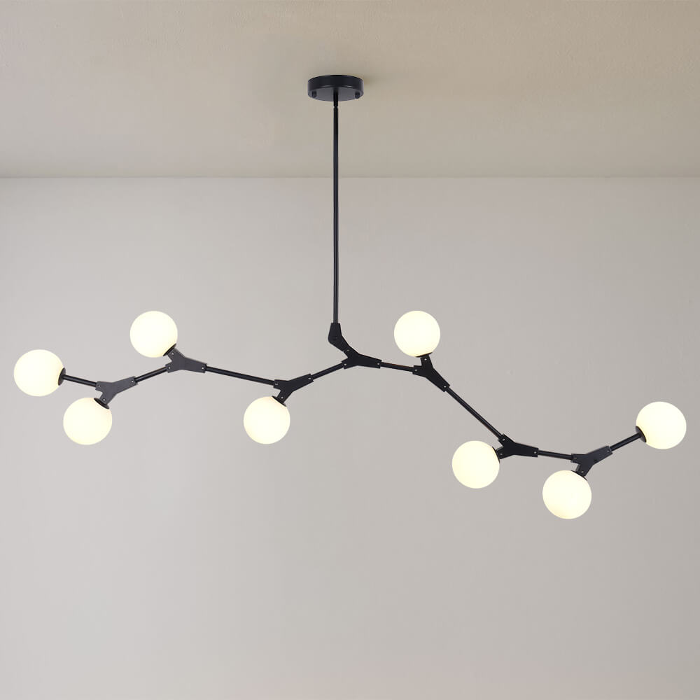 Nivero Linear Bubble Glass Chandelier