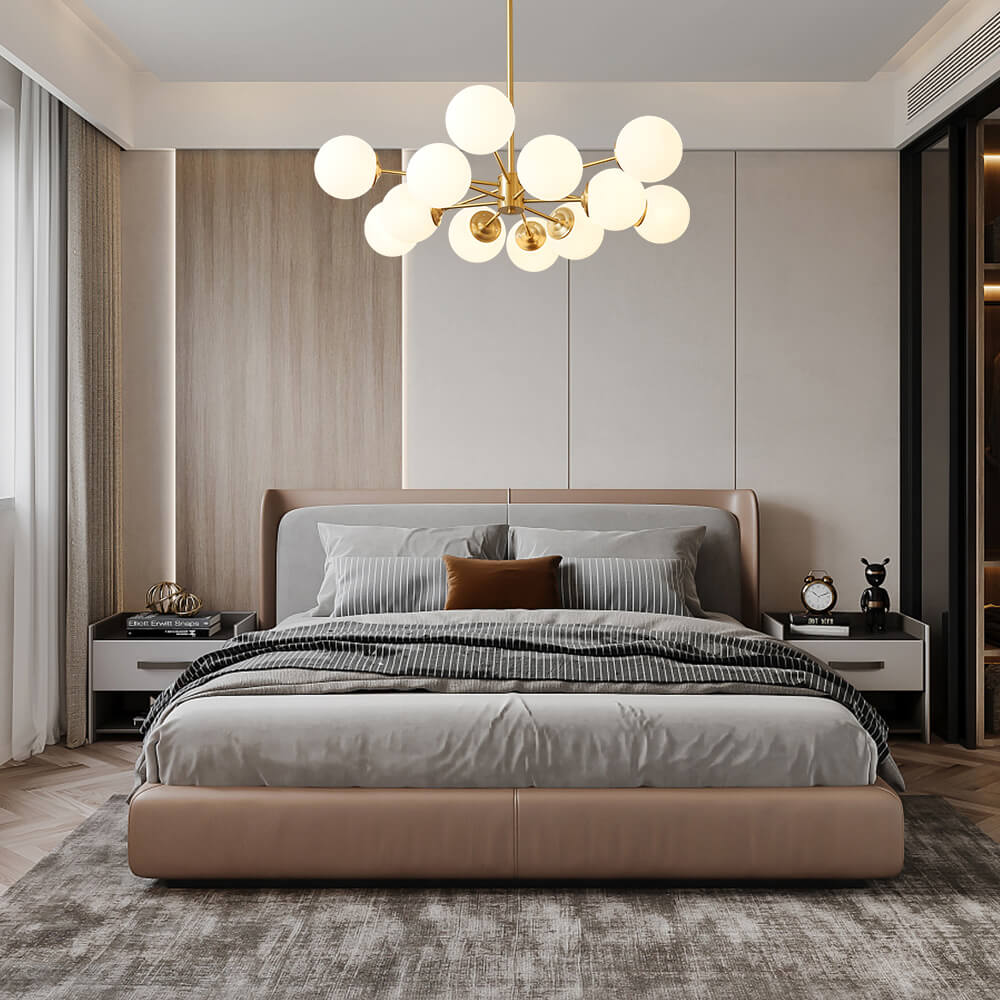 Glazia Minimalist Opal Glass Chandelier