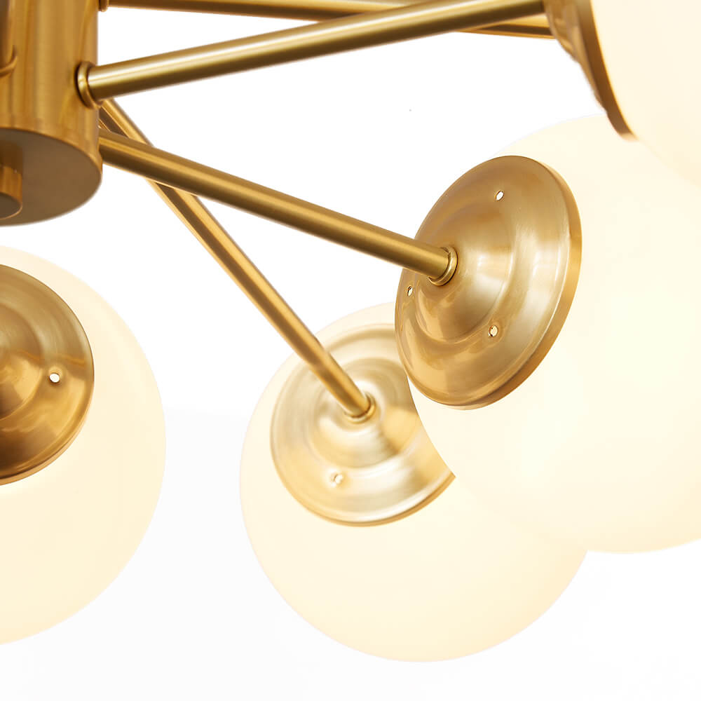 Glazia Minimalist Opal Glass Chandelier