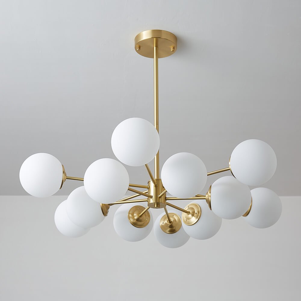 Glazia Minimalist Opal Glass Chandelier