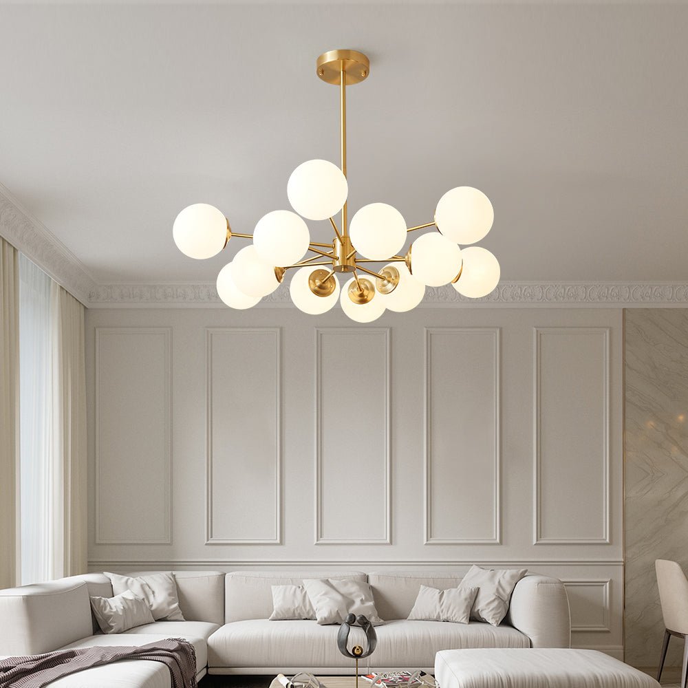 Glazia Minimalist Opal Glass Chandelier