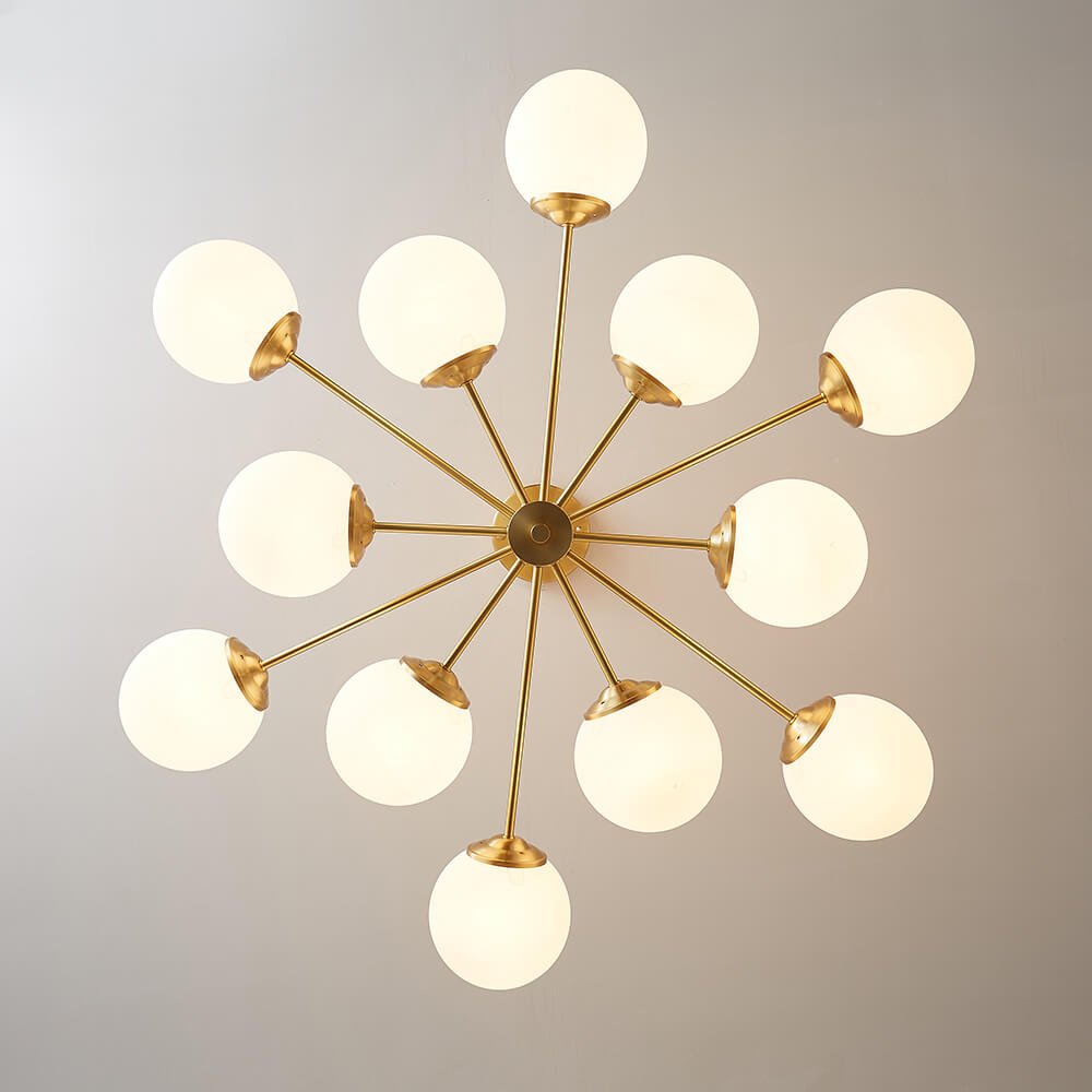 Glazia Minimalist Opal Glass Chandelier