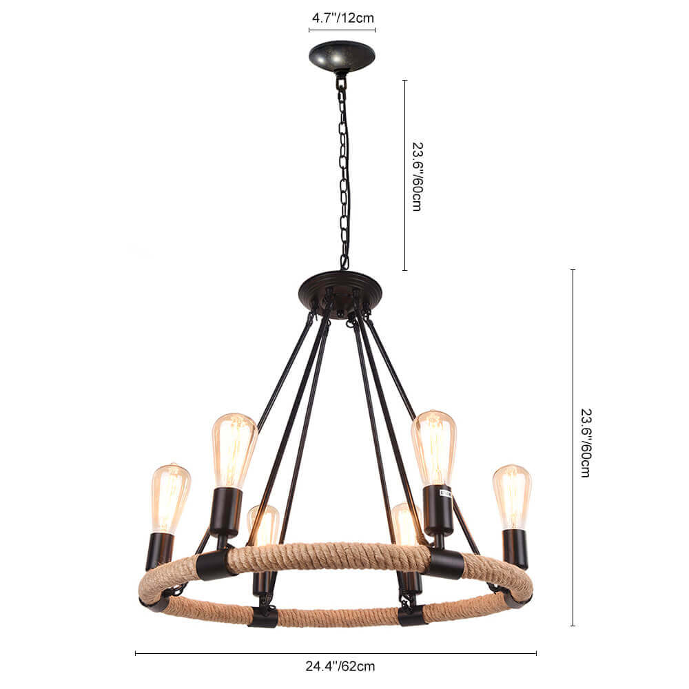 Vintage Rope Chandelier