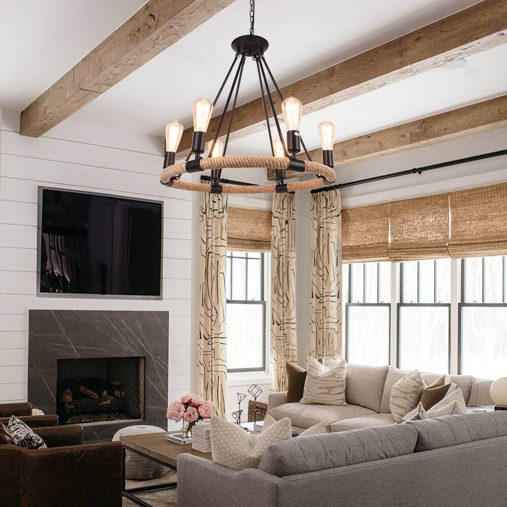 Vintage Rope Chandelier