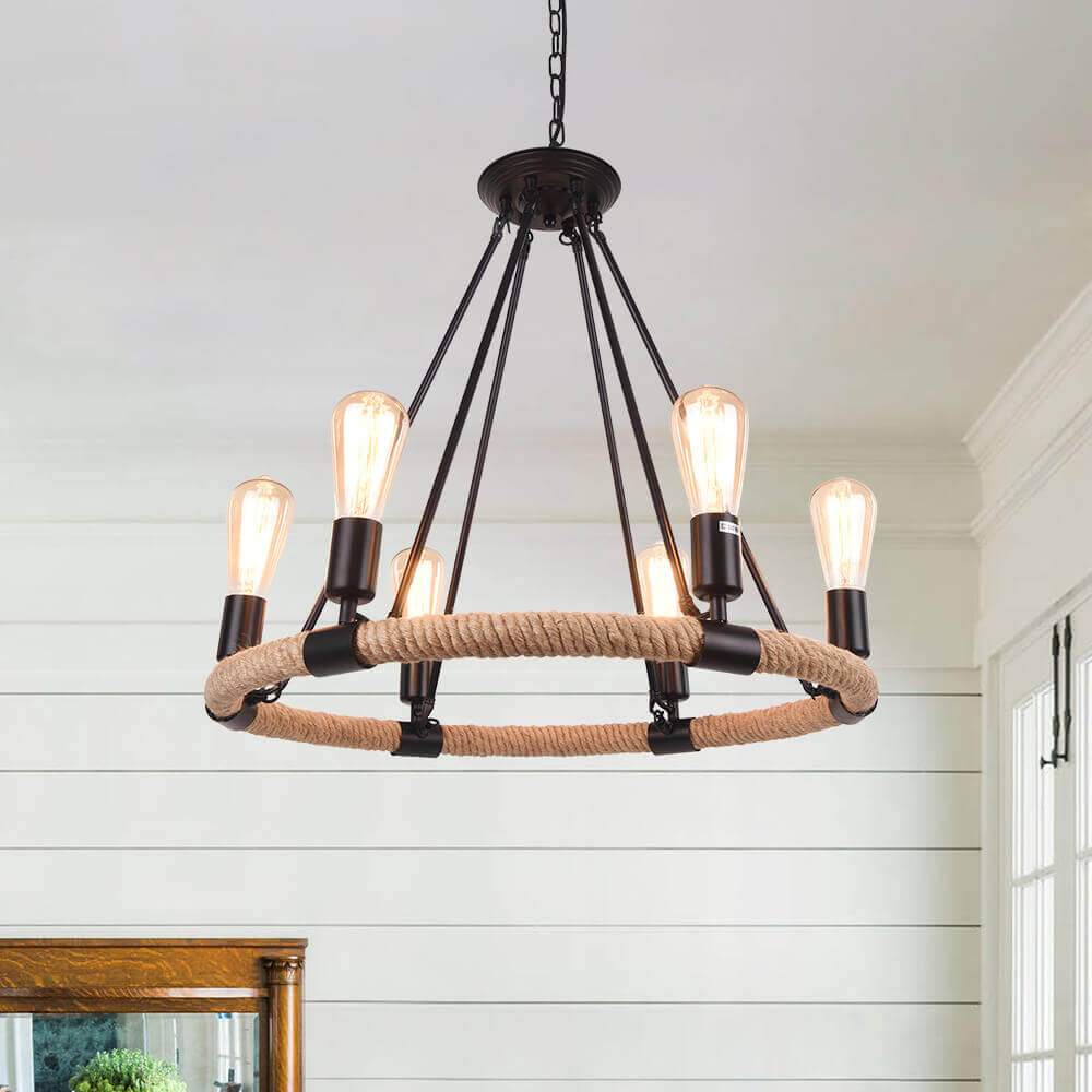 Vintage Rope Chandelier