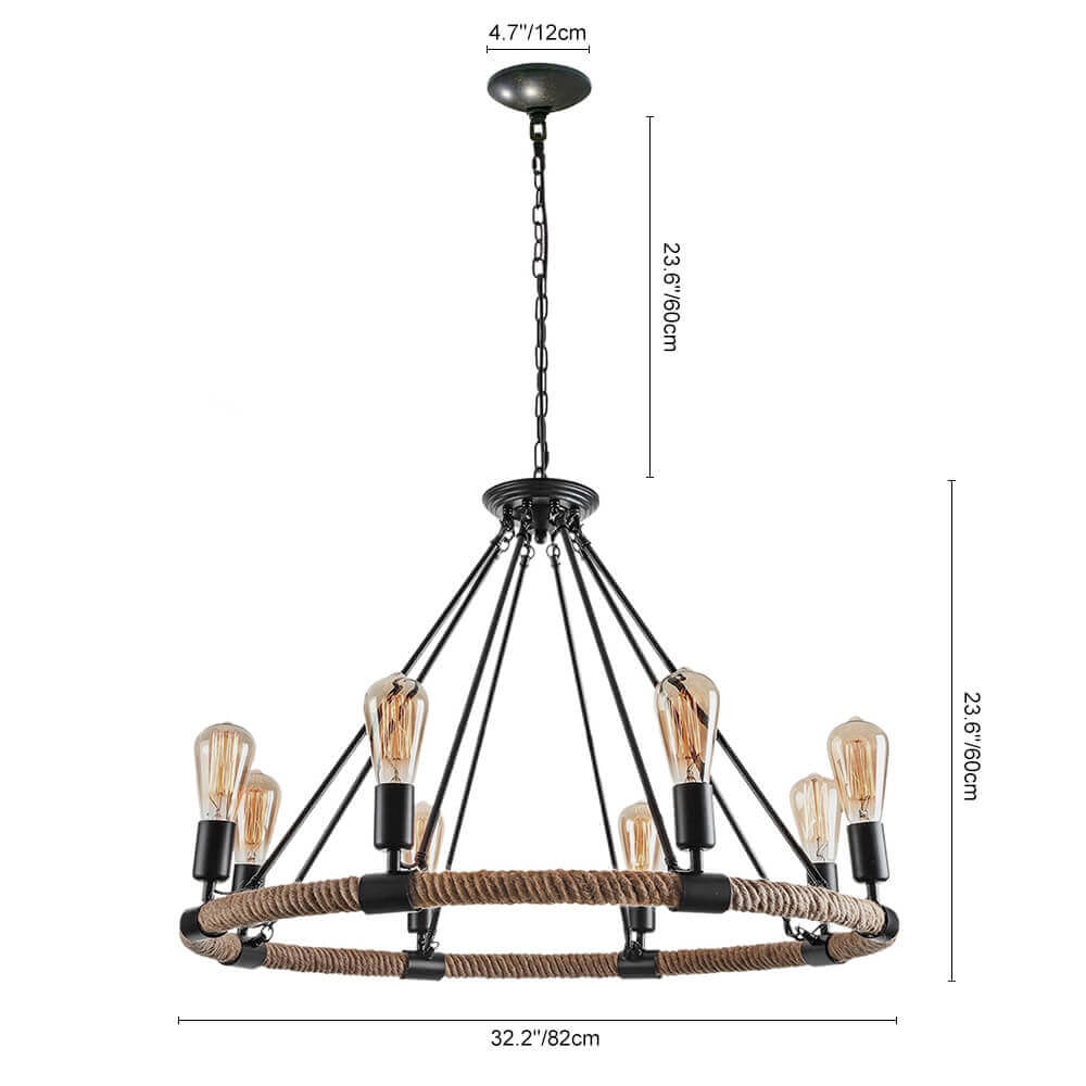 Vintage Rope Chandelier