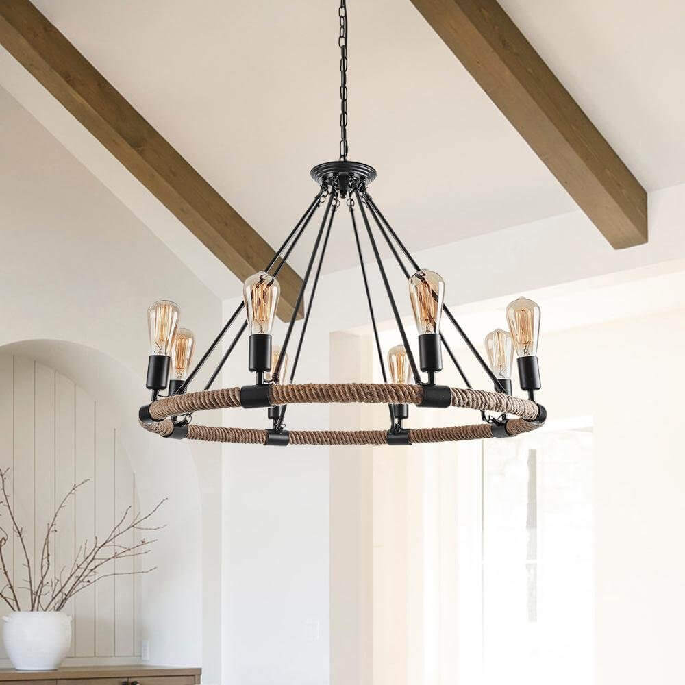 Vintage Rope Chandelier