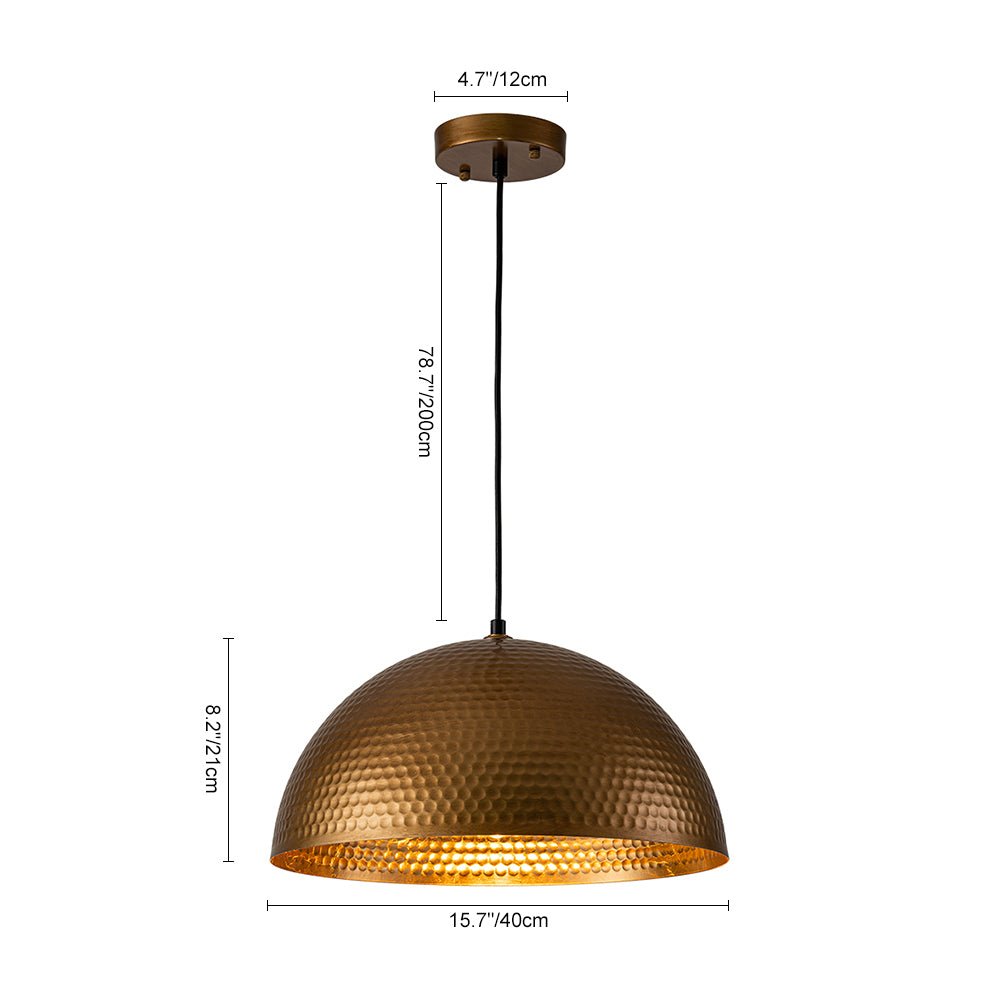 Lustel Vintage Luxe Dome Pendant Light