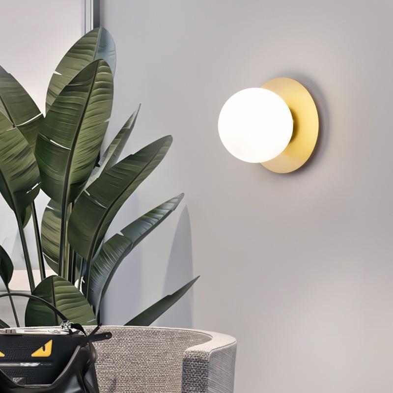 Arvion Wall Lamp Chic Sphere Glass-Neutral Decor