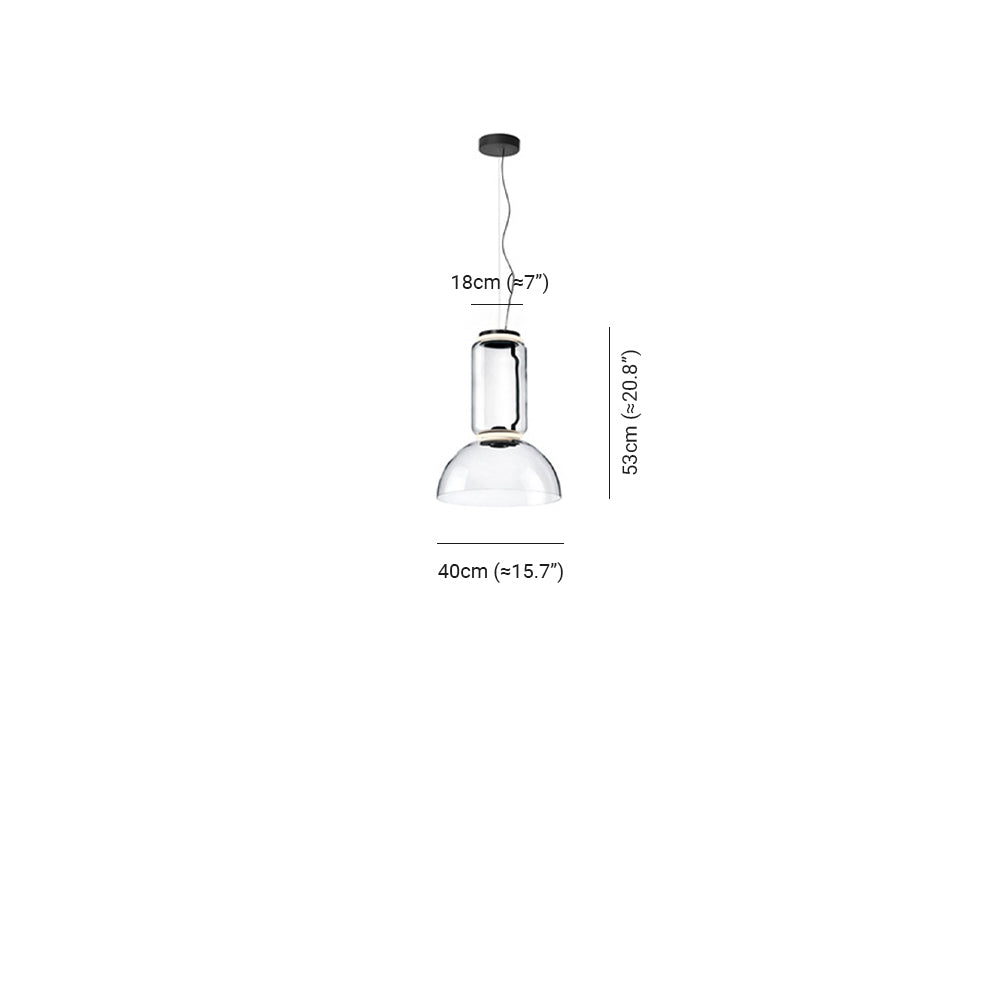 Kanedum Minimalist Combination Glass Pendant Light, Clear