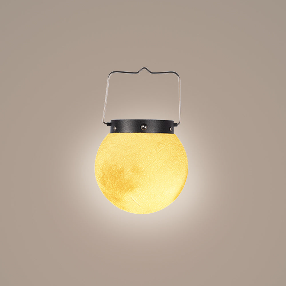 Capudal Moon Modern Bubble Glod Pendant Light, Metal/Resin/Fiberglass